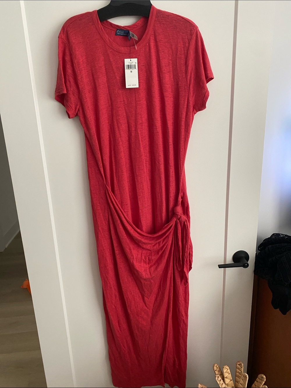 Polo Ralph Lauren Red Knot-Detail Maxi Dress